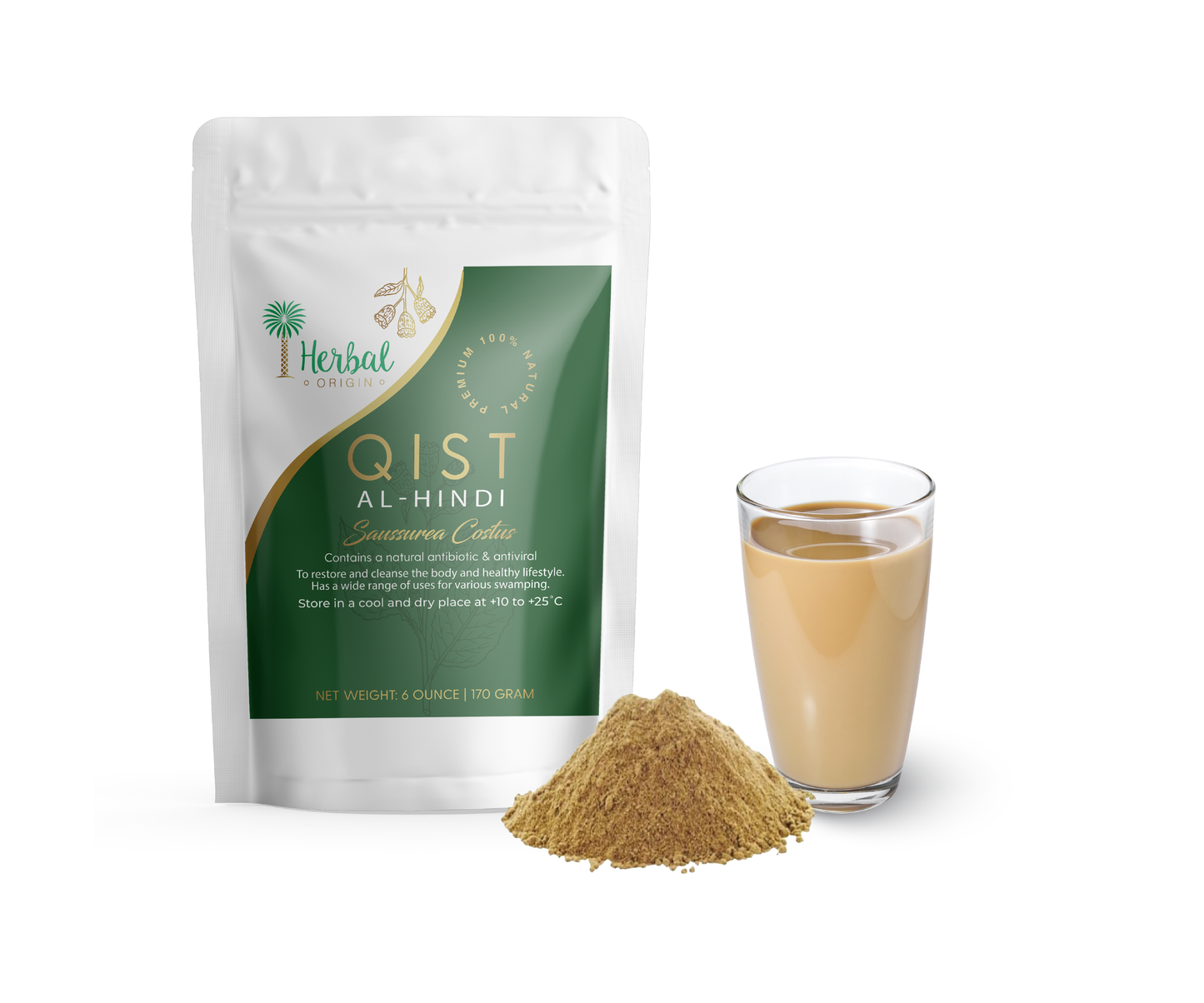 Qist Al-Hindi (Saussurea Costus) | Premium Sort Of Costus Root Powder | 100% Organic & Natural Supplement | Powder - Net WT. 6 OZ. (170Gr.)