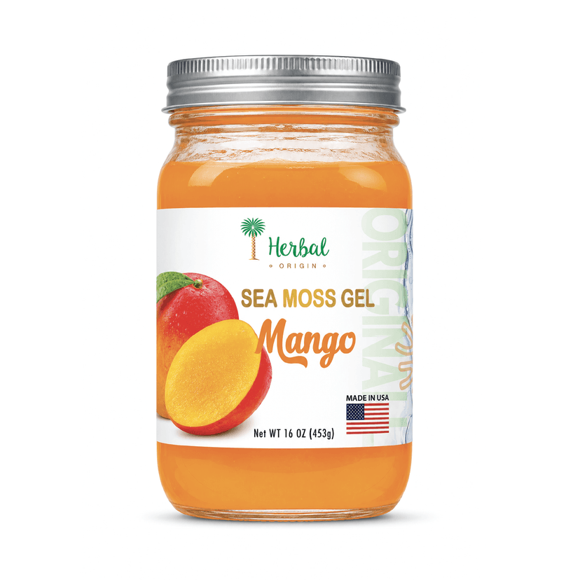 St. Lucia's Golden Sea Moss Gel with Mango, SuperFood Elixir | 16 Fl Oz.