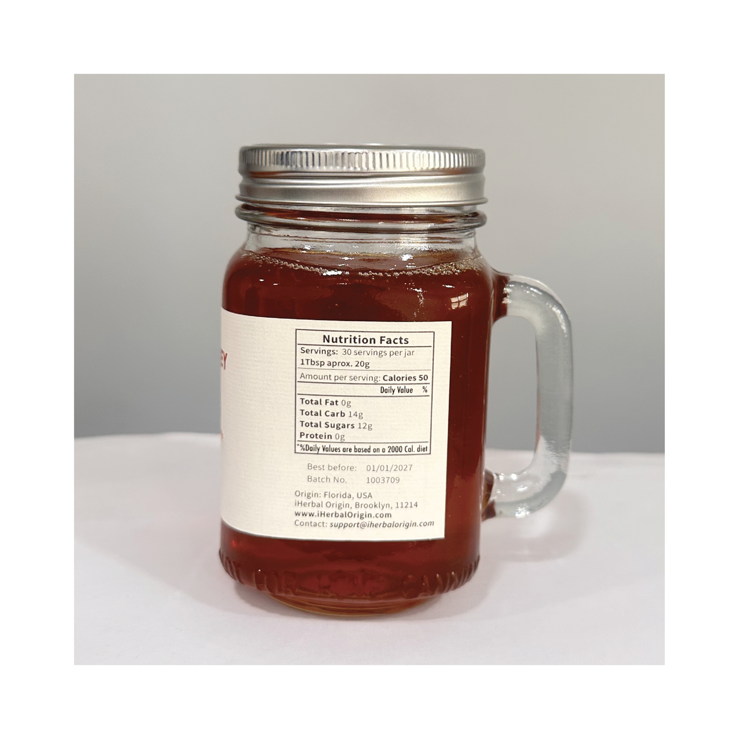 Florida Honey | Orange Blossom Harvested Honey from Florida Net 1.3 lb (21.5 OZ)