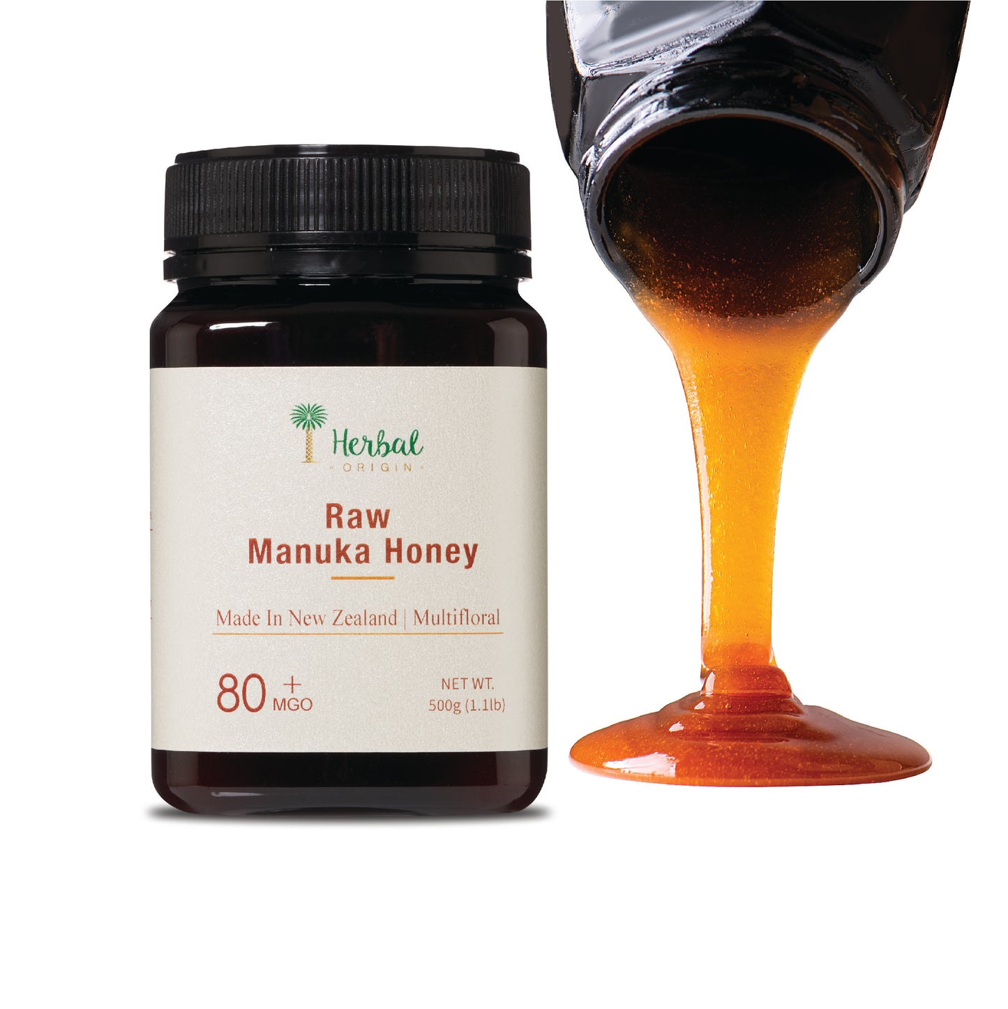 Manuka Raw Honey | MGO 80+ Multifloral Raw Manuka Honey from New Zealand - Authentic Manuka honey | Net WT. 1.1lb Raw Manuka Honey