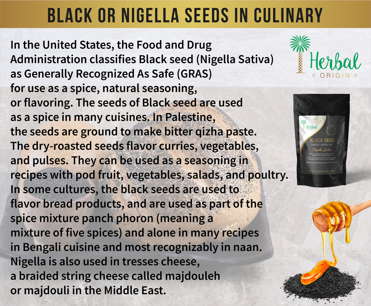 Saudi Arabian Cumin Black Seed (Kolonji, Nigella Sativa) | Organic Premium Sort | 100% Authentic Black Seed | Whole Seed NET WT. 6 Oz. (170g)