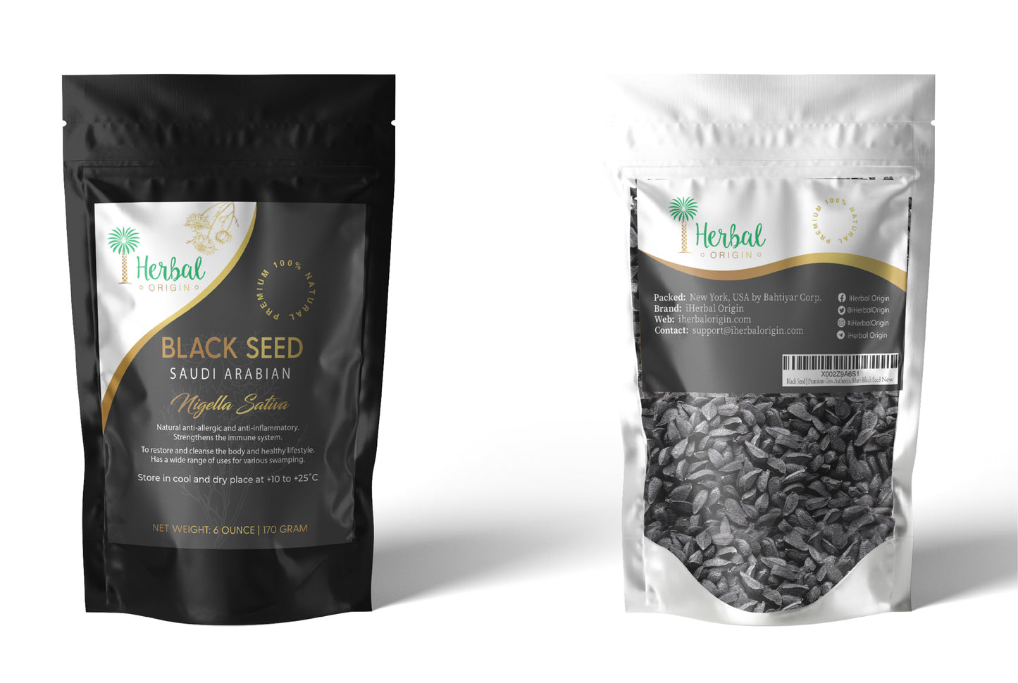 Saudi Arabian Cumin Black Seed (Kolonji, Nigella Sativa) | Organic Premium Sort | 100% Authentic Black Seed | Whole Seed NET WT. 6 Oz. (170g)
