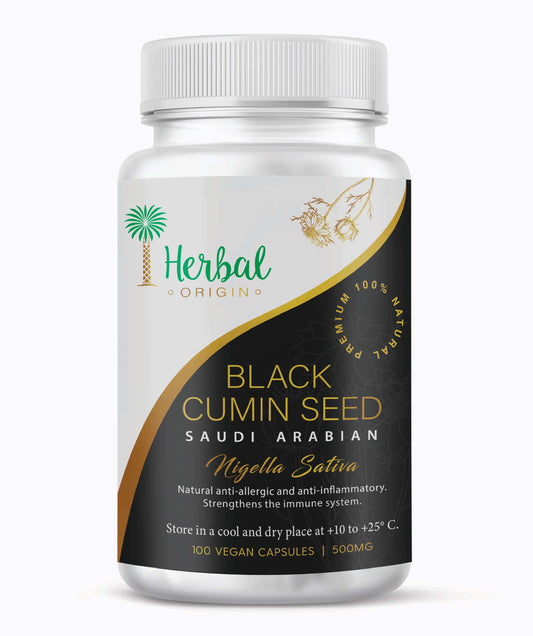Black Cumin Seed Supplement (Nigella Sativa) | Premium Sort Saudi Arabian | 100 Vegan Capsule - Serving size 1500mg